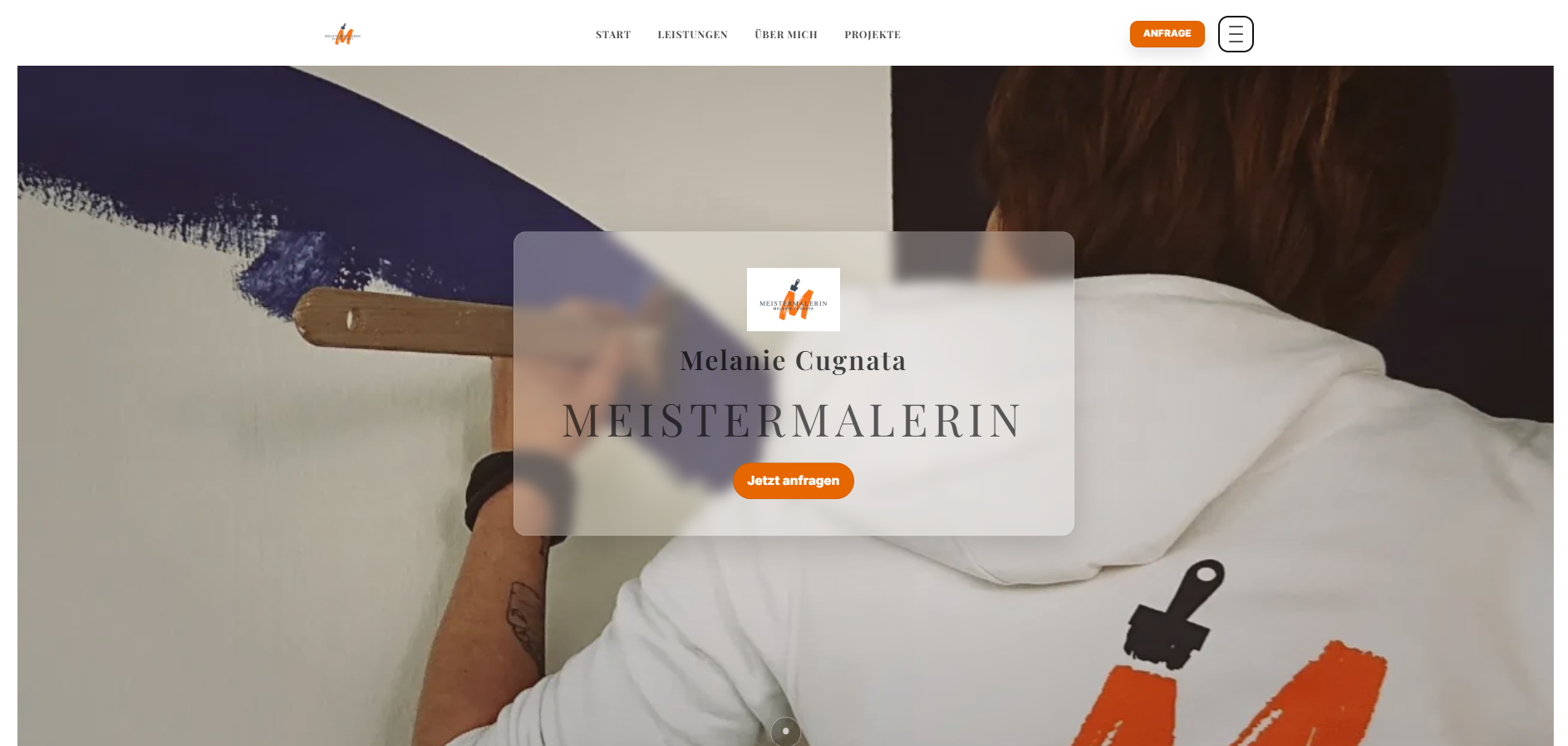 Website Projekt Meister Malerin Melanie Cugnata